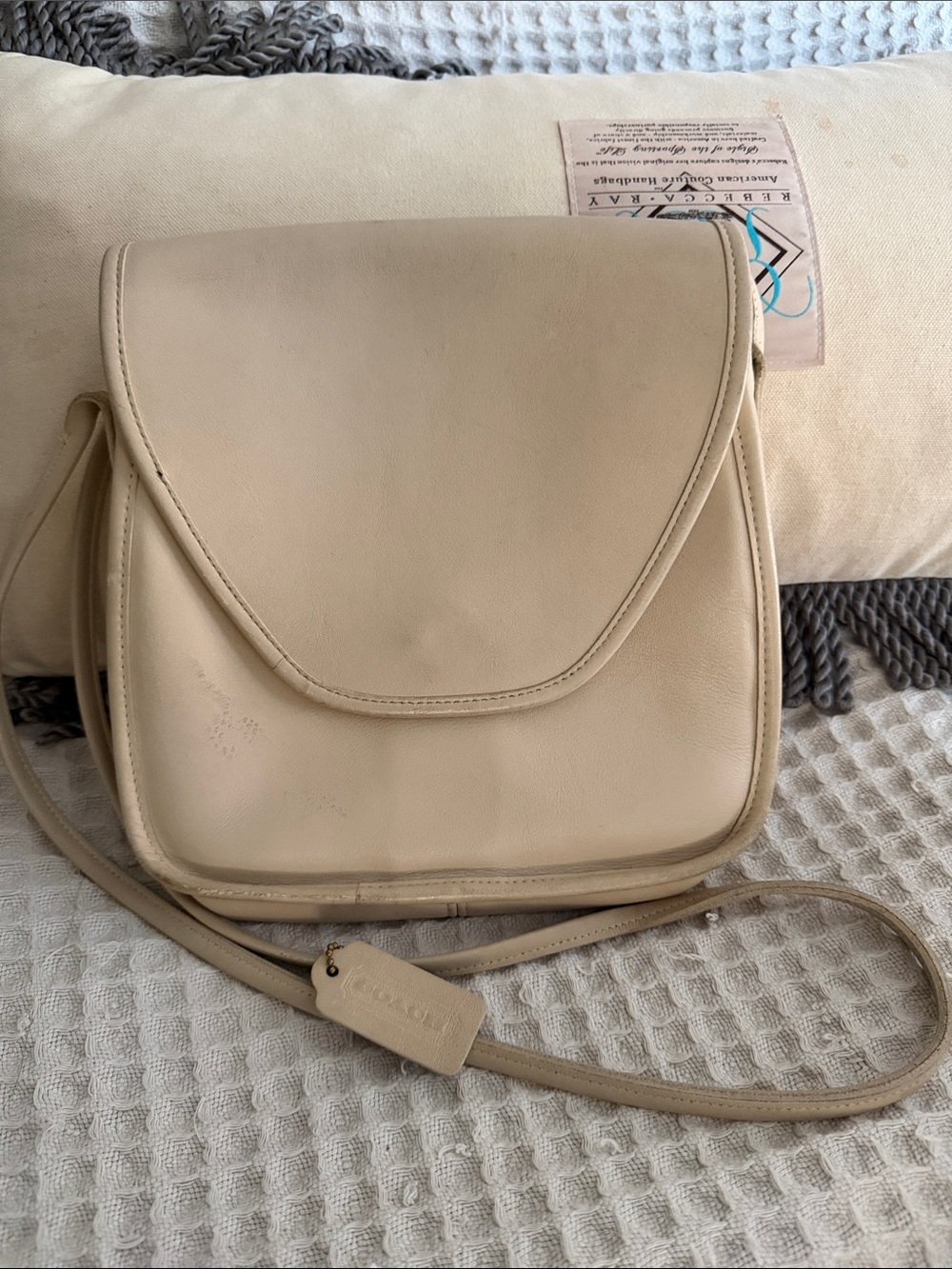 Vintage COACH Lindsay Bag, Bone No. 9888